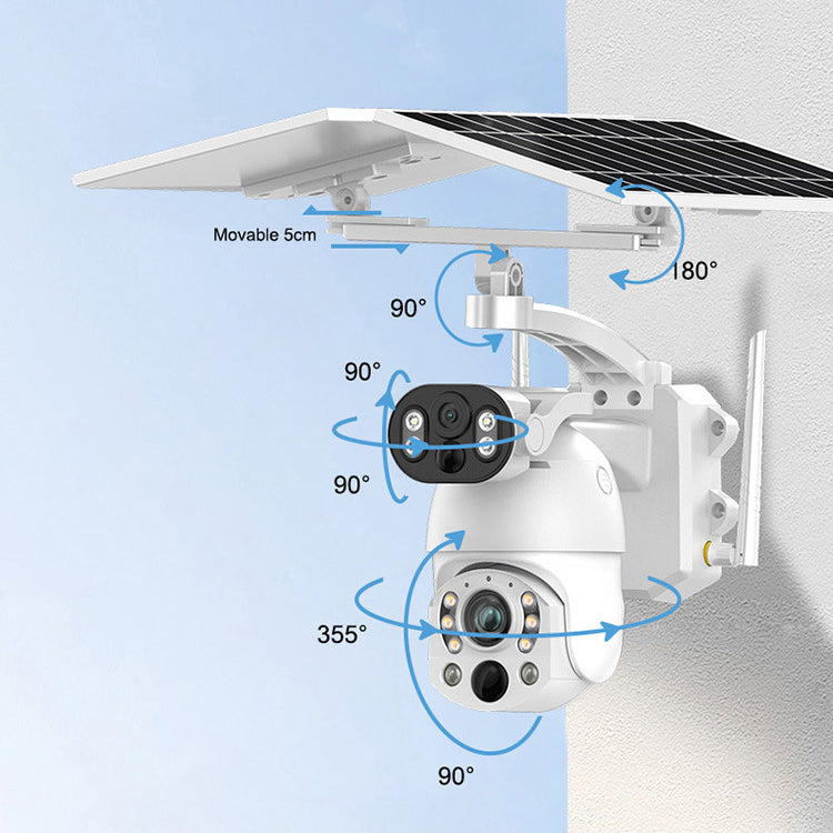 Outdoor solar monitoring camera dual lens wireless wifi remote night vision high-definition monitor eprolo