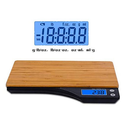 Digital Food Scale, Natural Bamboo Platform, Tare Function and Capacity for Grams and Ounces of Digital Kitchen Scale eprolo