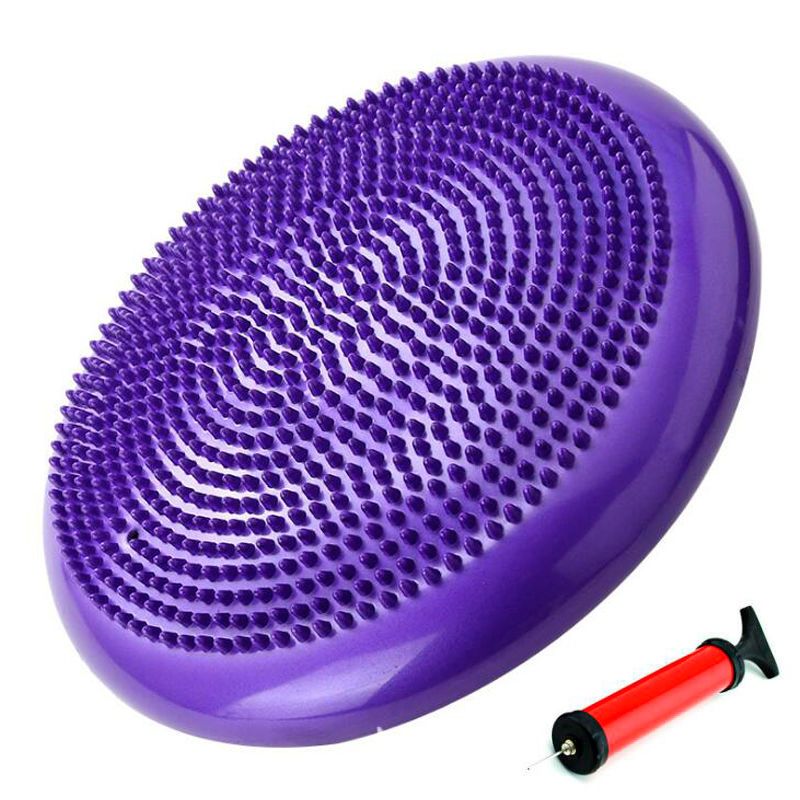 PVC Inflatable Yoga Massage Ball Fitness Yoga Balancing Ball Pad Training Cushion Stability Exercise Point Massage Mat Ball Dish eprolo