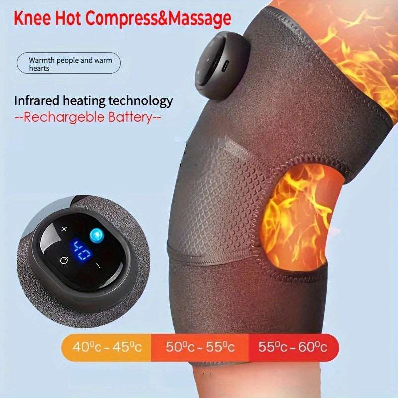 Electric heating knee pad self heating knee massager for keeping warm and treating pain in the knee joints of elderly cold legs - Smart Savvy
