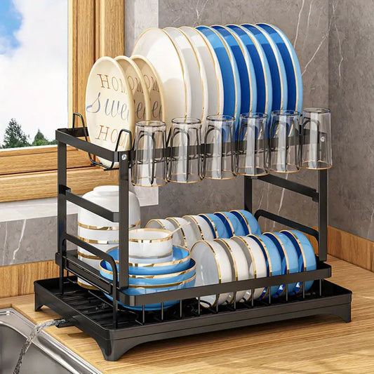 Kitchen drainage rack bowl and dish rack bowl and dish storage rack household utensils knives and forks storage rack eprolo