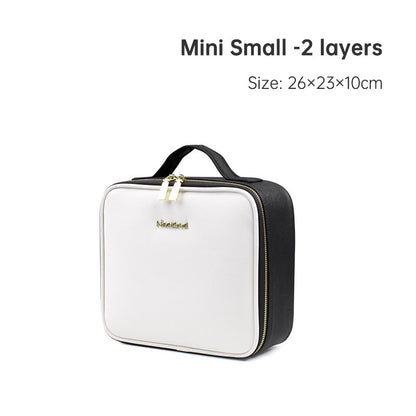 PU portable zipper pouch leather makeup organizer waterproof zipper pouch with handle eprolo