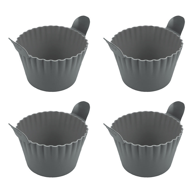 4-6 reusable silicone air fryer liners & baking cups – non-stick kitchen tools for eggs, cakes, meatballs. eprolo
