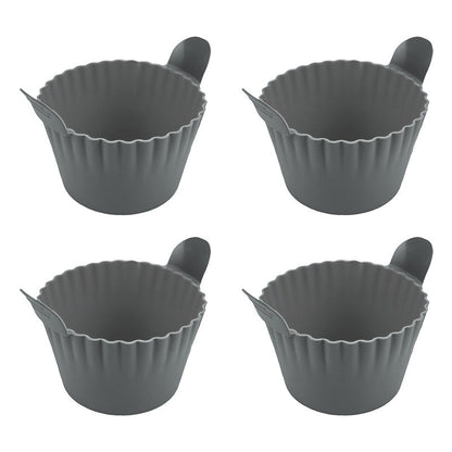 4-6 reusable silicone air fryer liners & baking cups – non-stick kitchen tools for eggs, cakes, meatballs. eprolo