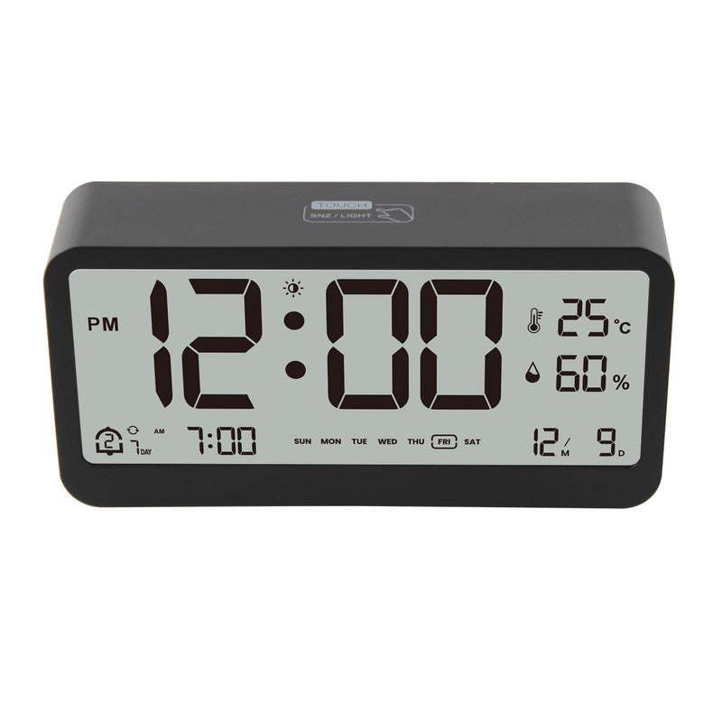 Multifunctional Digital Clock: Adjustable LED Brightness, Temp & Humidity Display, Dual - Mode Alarm, for Bedside or Desk - Smart Savvy