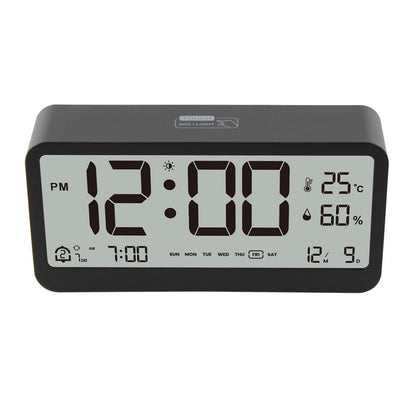 Multifunctional Digital Clock: Adjustable LED Brightness, Temp & Humidity Display, Dual - Mode Alarm, for Bedside or Desk - Smart Savvy