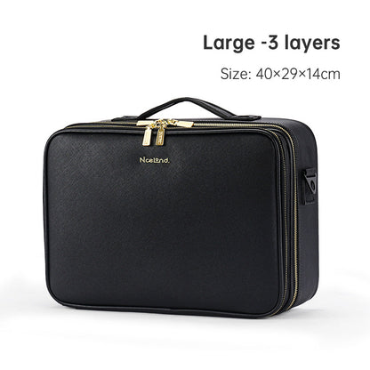 PU portable zipper pouch leather makeup organizer waterproof zipper pouch with handle eprolo
