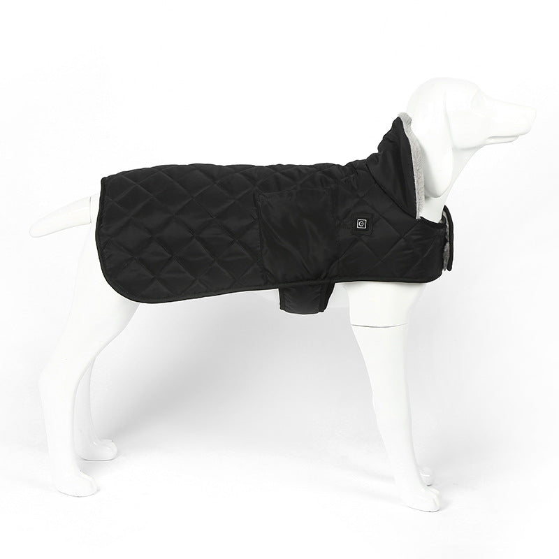 Heated Pet Clothing - New Fashion Warm Dog Cotton Jacket with Short Rabbit Fur - Smart Savvy