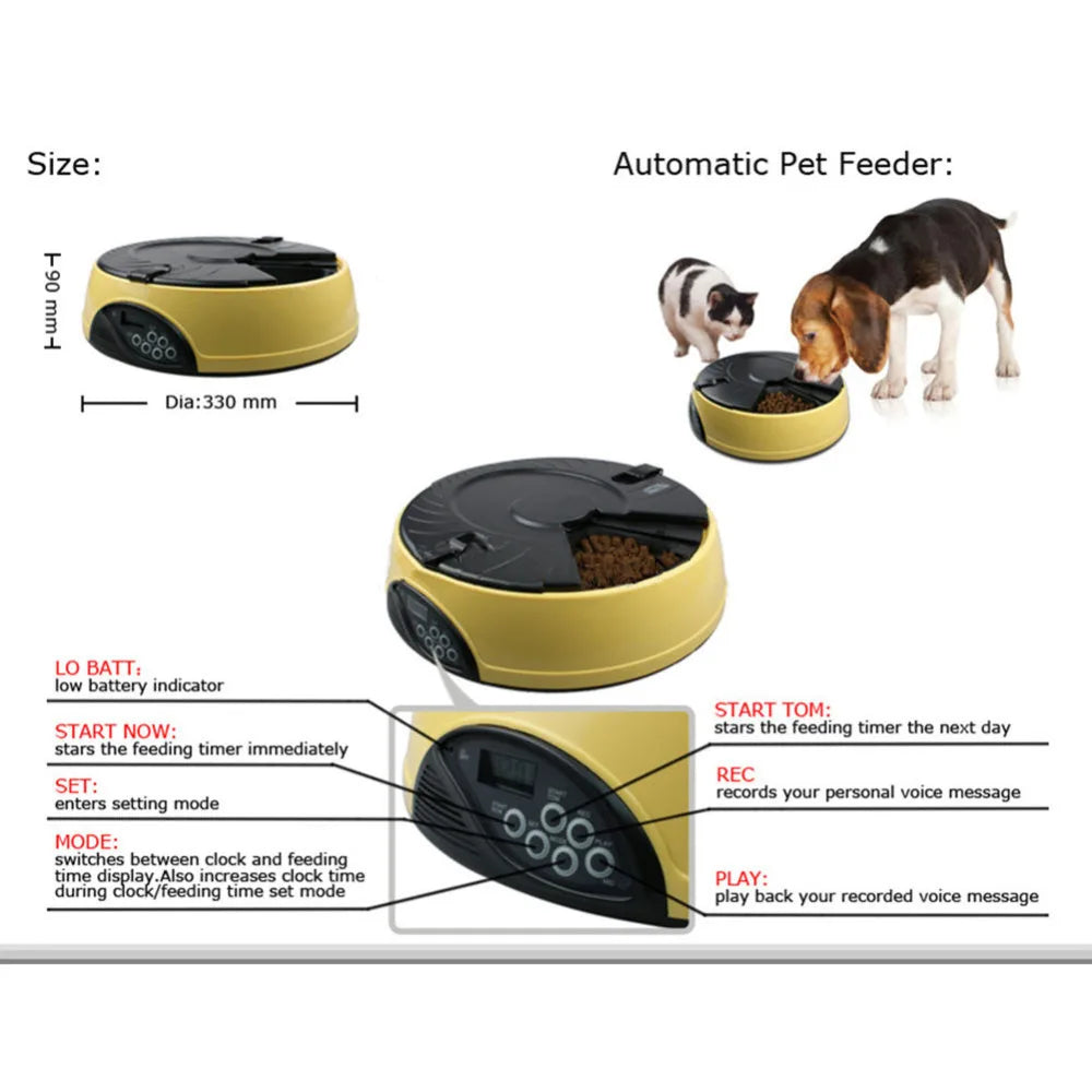 6 Meal Pet automatic feeding machine eprolo