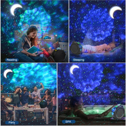 Starry Sky Projector Star Night Light Ocean Waving Lights Projection 360 Degree Rotation 6 Colors Night Lighting Lamp for Kids eprolo