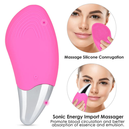 Facial Cleansing Brush Rechargeable Waterproof Silicone Face Brush Sonic Vibration Deep Cleaning Blackhead Remover Anti Aging eprolo
