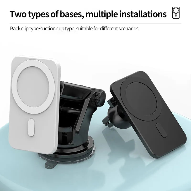 15w Magnetic Car Wireless Charger Qi Fast Charging Mount Air Vent Phone Stand For iPhone 12 Pro Max 12 Mini Magsafe Car Holder eprolo