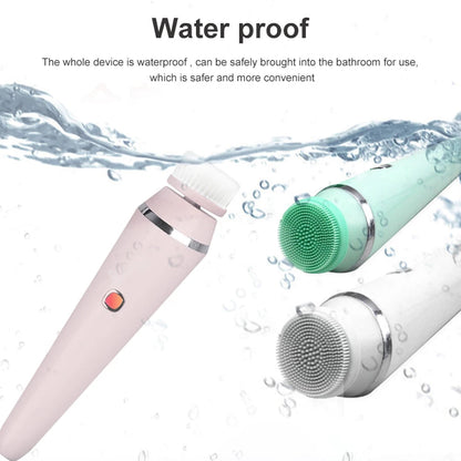 4 IN 1 Electric Face Deep Cleansing Brush Spin Pore Cleaner Face Wash Machine Makeup Remove Waterproof Facial Massager Skin Care eprolo