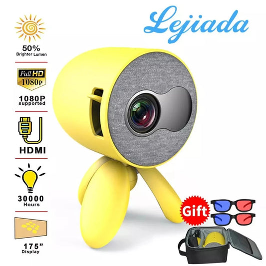 LEJIADA YG220 Mini Projector 3.5mm Audio Phone with screen Update Version Portable Pocket Cute Projector Video Player Kids Gift eprolo