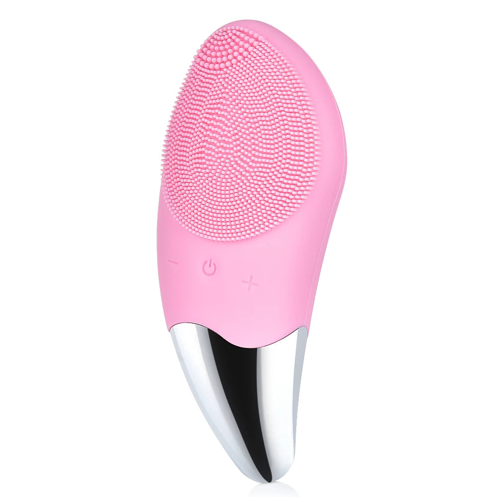 Facial Cleansing Brush Rechargeable Waterproof Silicone Face Brush Sonic Vibration Deep Cleaning Blackhead Remover Anti Aging eprolo