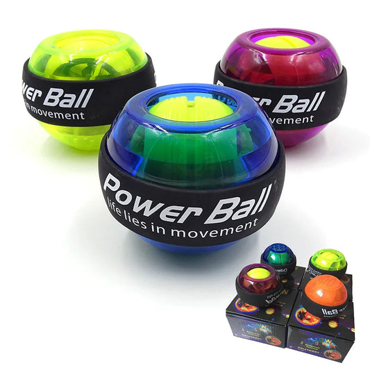 LED Wrist Ball Trainer Gyroscope Strengthener Gyro Power Ball Arm Exerciser Exercise Machine Gym powerball Fitness Equipment eprolo