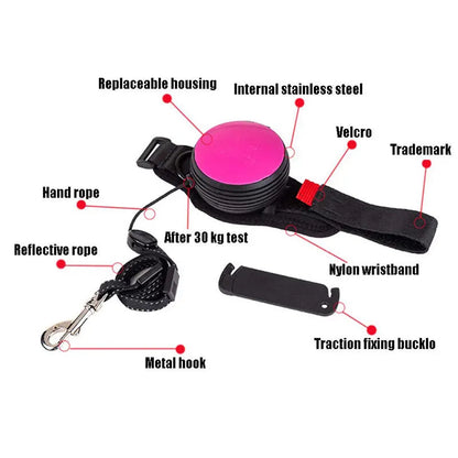 Adjustable Handsfree Wrist Retractable Dog Leash Pet Traction Rope 3M Terrier Leash Belt Wrist Strap Running Jogging Dog Product eprolo