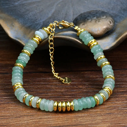 Ins style dopamine colored natural stone bead bracelet for women niche and high-end non fading crystal bracelet - Smart Savvy