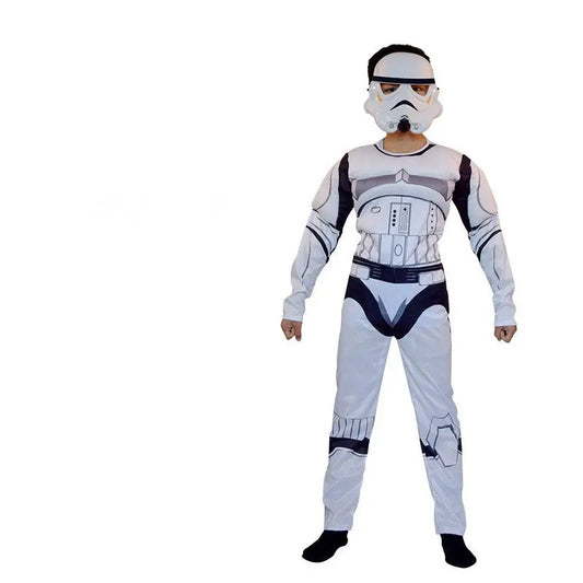 International Children's Day cosplay muscle clothes Superman Star Wars Iron Man White Soldier Black Samurai suit - Smart Savvy