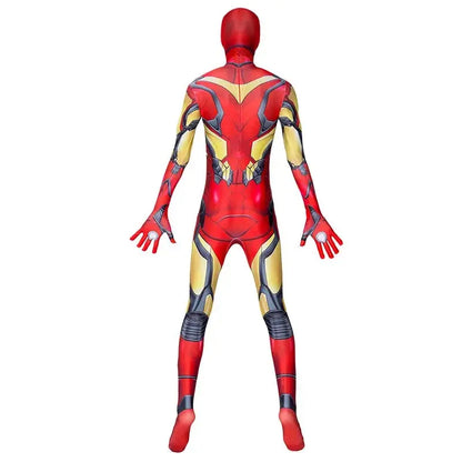 Kids Adult Iron Man Costume Bodysuit Spandex Halloween Spider man Cosplay Jumpsuit Suits 3D Style Dress Up - Smart Savvy