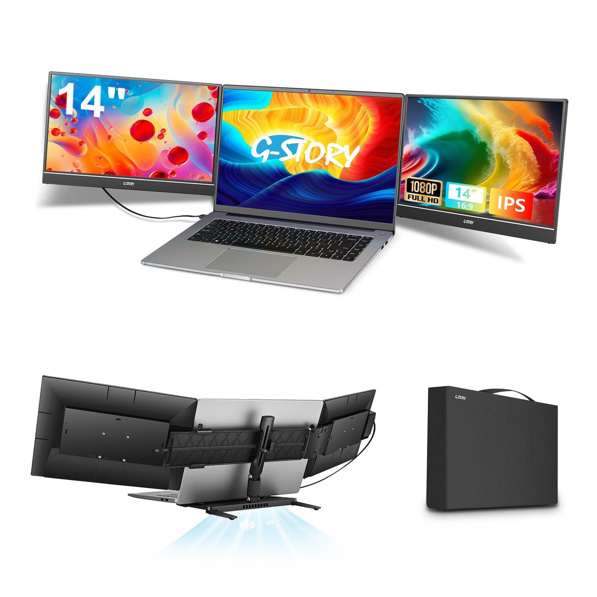 G-STORY Cross-border Stock Trading Office 23.4-inch HD Monitor for Laptop/Computer Dual Screen Extension eprolo